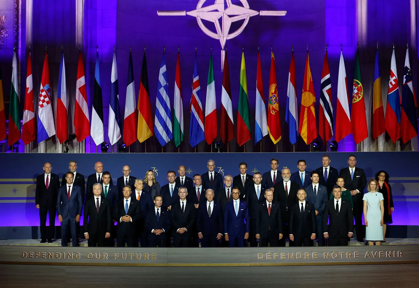 NATO liikmesriikide liidrid NATO 75. aastapäeva tähistamisüritusel Washingtonis 9. juulil 2024. aastal.