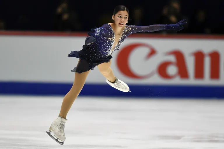 Alysa Liu 2020. aastal Tallinnas peetud juunioride maailmameistrivõistlustel.