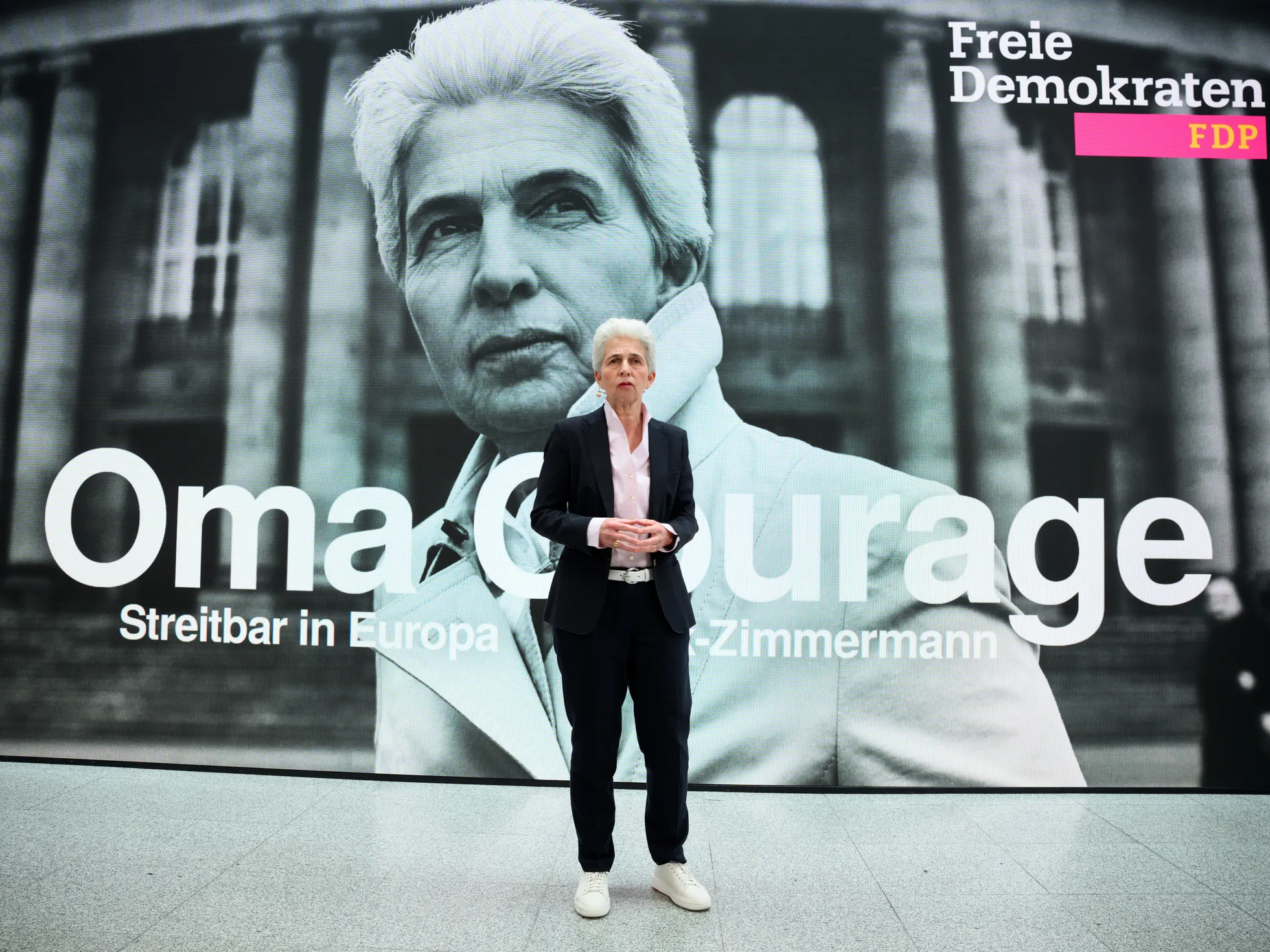 ALDE esikandidaat ja Saksa FDP esinumber eurovalimistel Marie-Agnes Strack-Zimmermann Berliinis kampaania tutvustusüritusel märtsis.