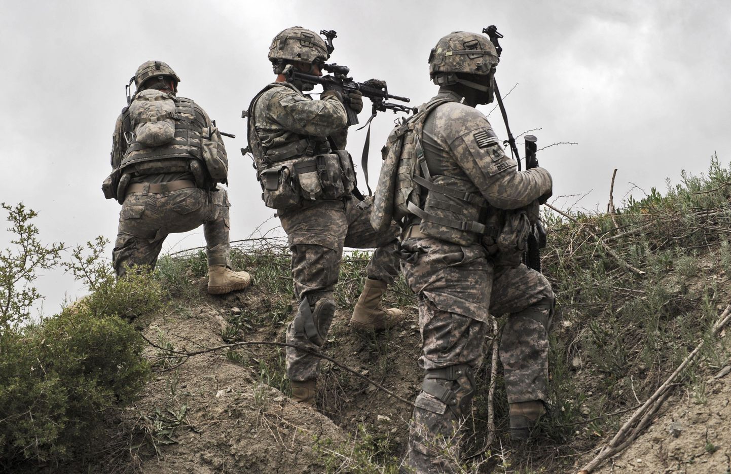 USA sõdurid patrullil Ibrahim Kheli külas Khosti provintsis.