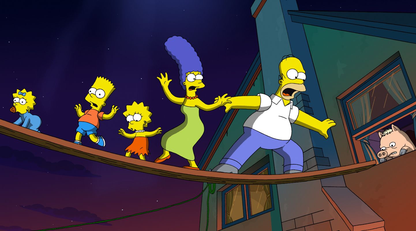 «Simpsonite» põhitegelased: Homer, Marge, Lisa, Bart ja Maggie