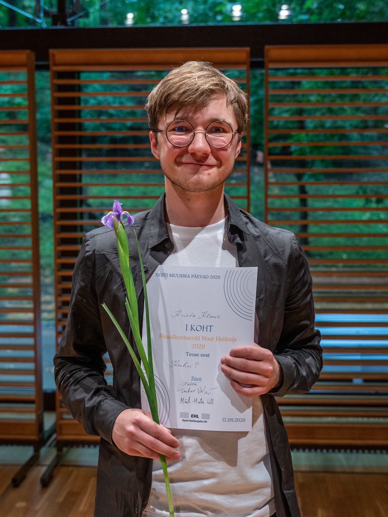 Kristo Klaus, konkursi «Noor helilooja 2021» võitja.