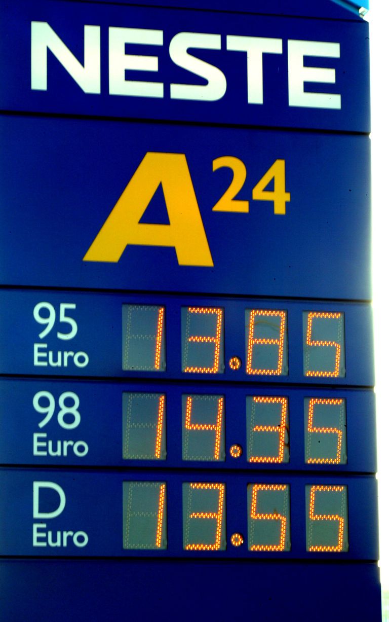 Kütusehinnad 2005. Neste tanklas.