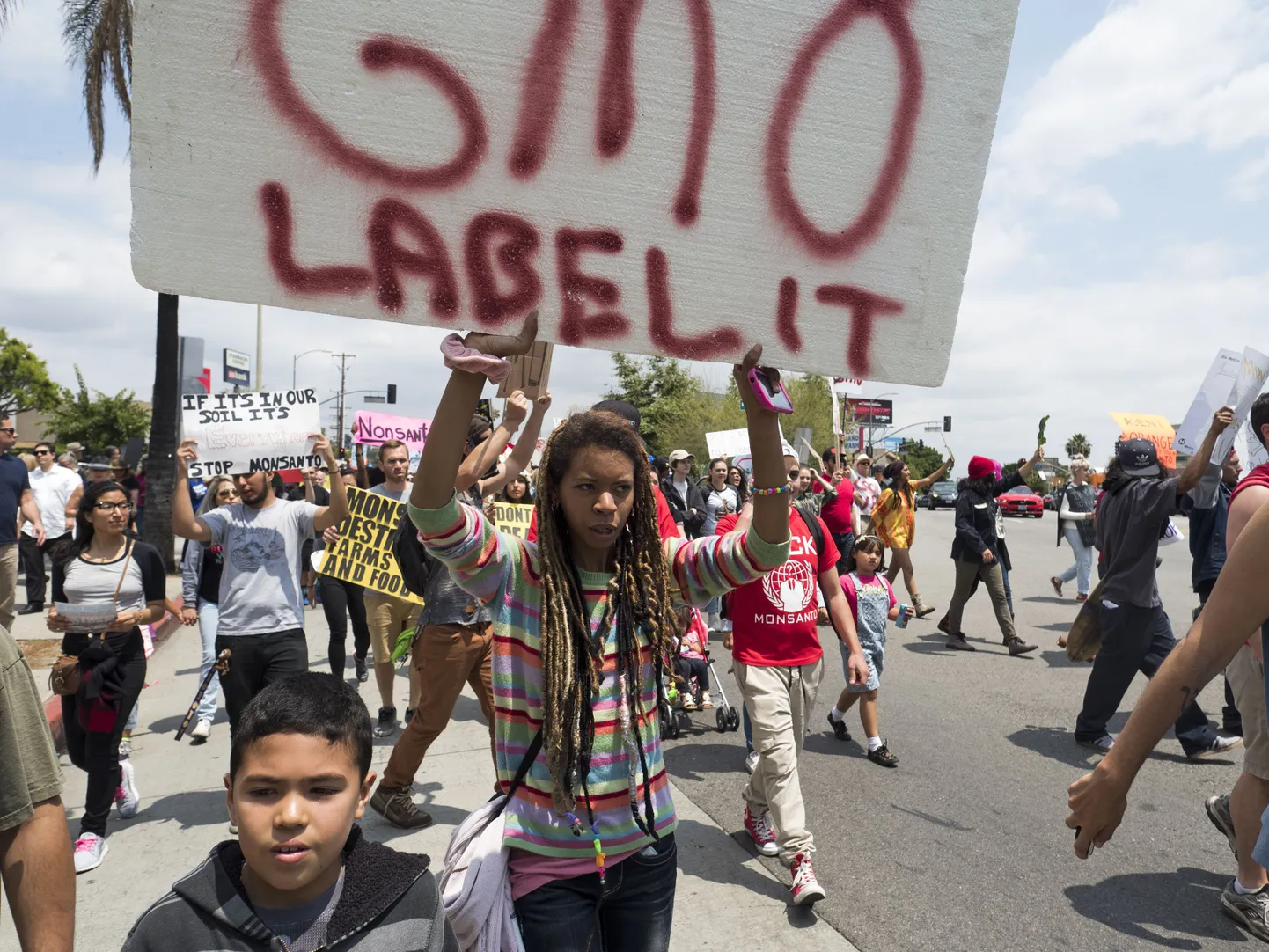 Monsanto vastane protest.