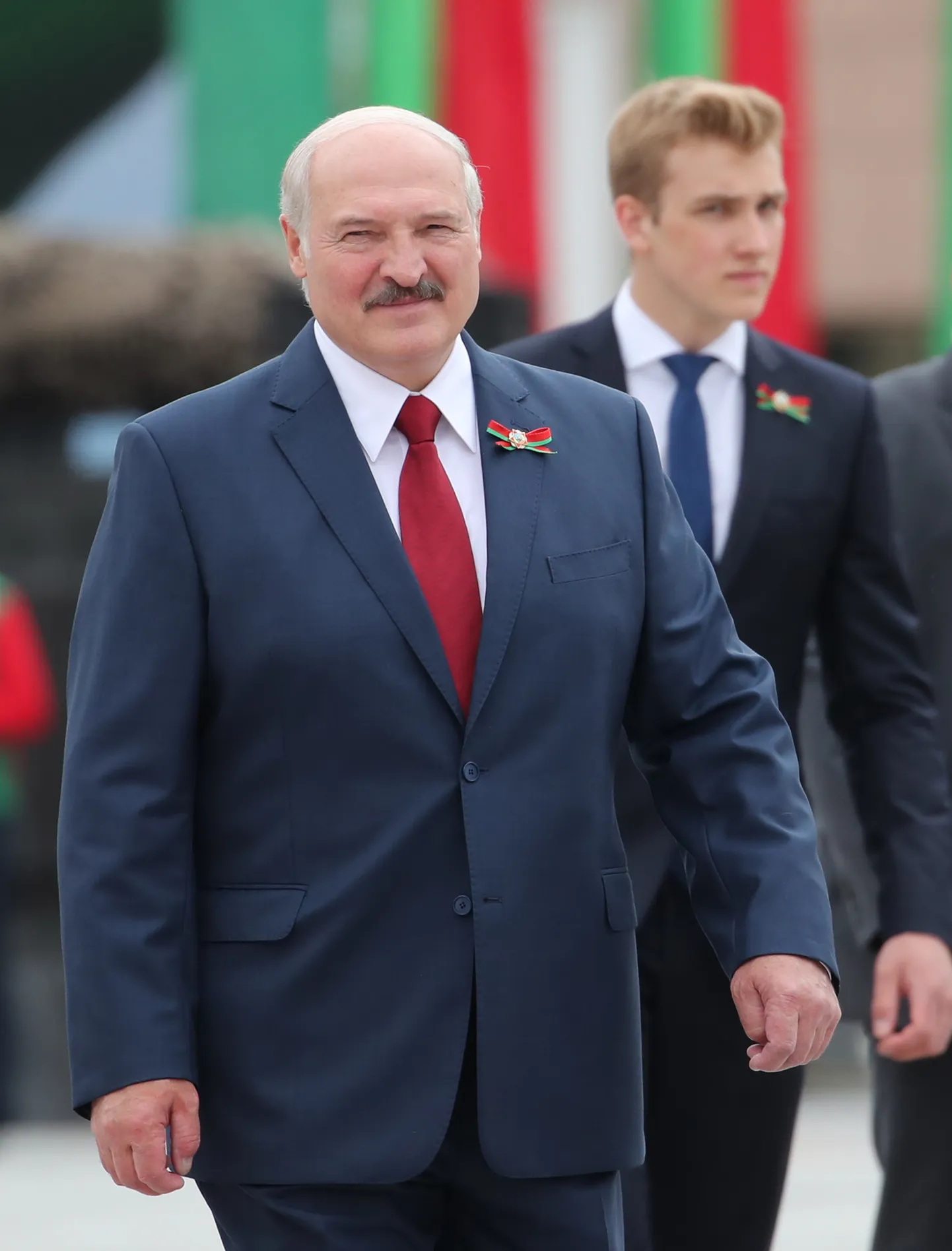 Александр Лукашенко с сыном Николаем.
