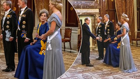 ФОТО ⟩ Почему королева Испании Летиция на торжественном приеме не вставала со стула?