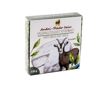 Andri-Peedo talu valgehallitusjuust kitsepiimast.