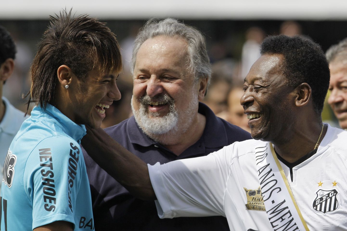 Santose suurimad legendid Neymar (vasakul) ja Pele (paremal).