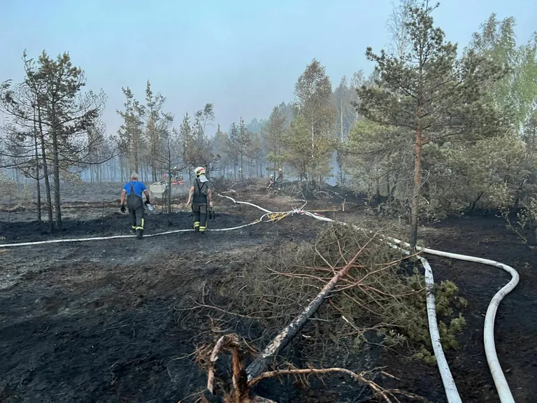 Rabapõleng Läste külas.