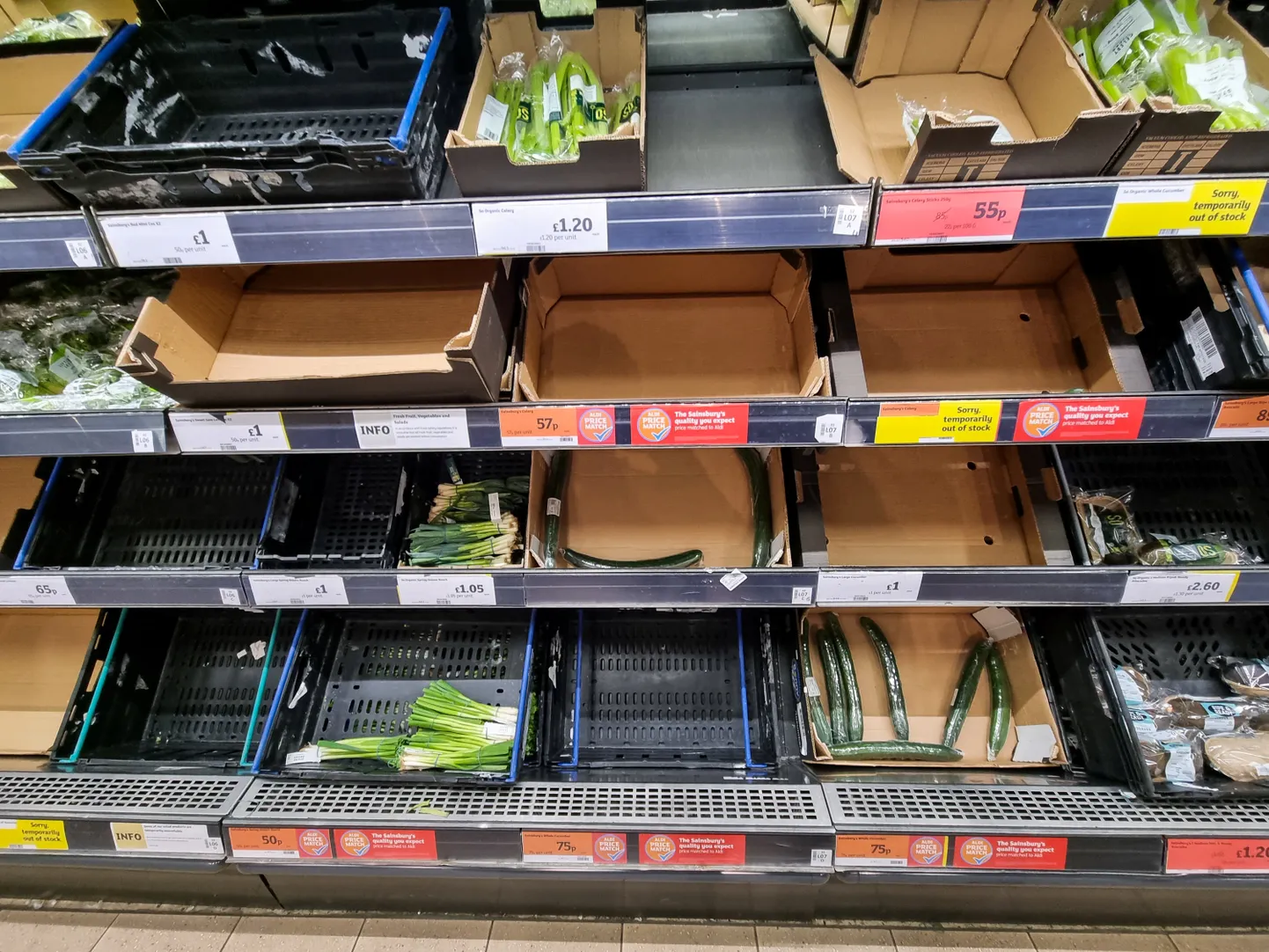 Sainsbury kauplustes pole olukord kiita.