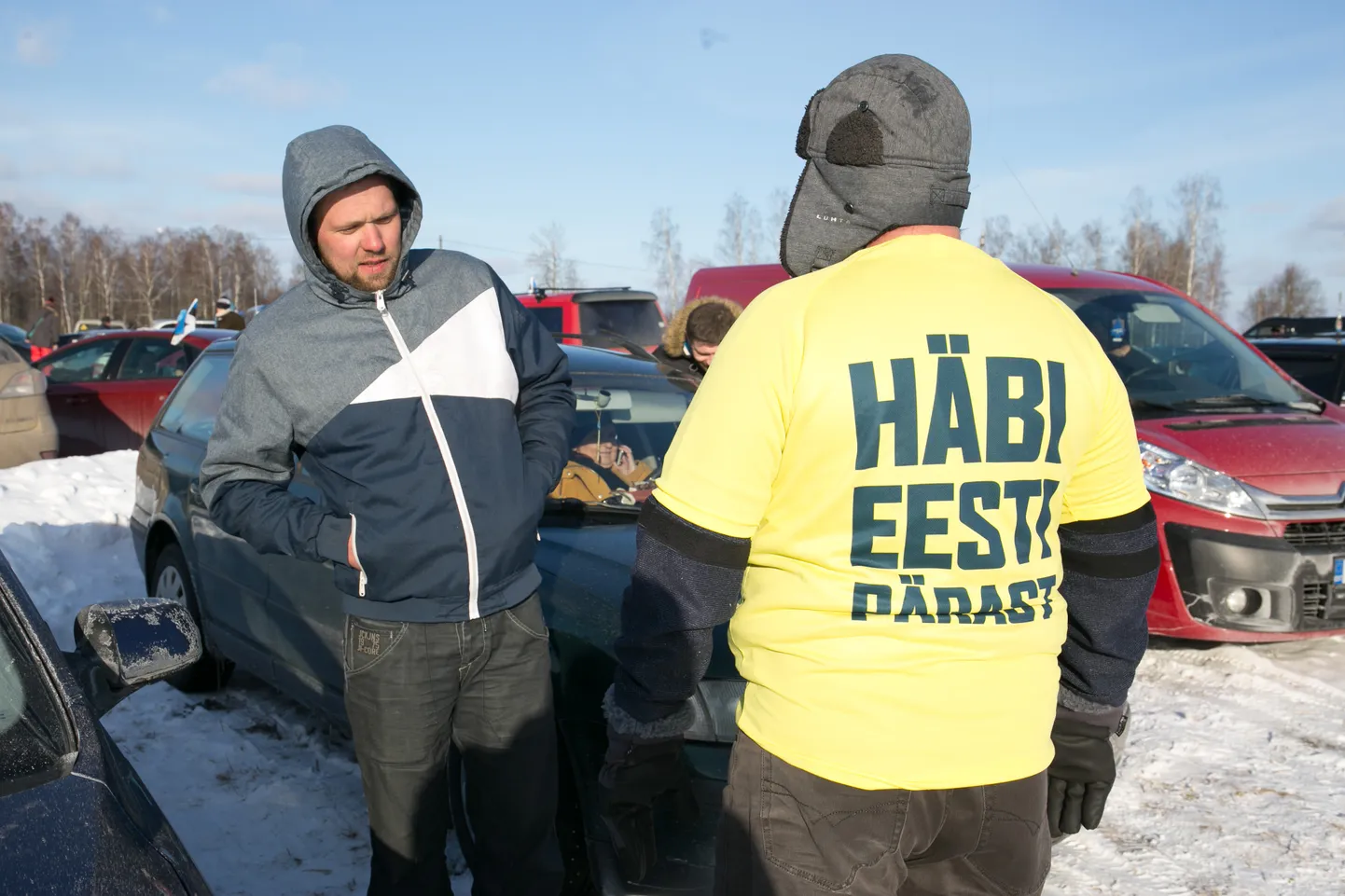 Aktsioon "Maksud sõidavad Lätti" Mazsalacas.