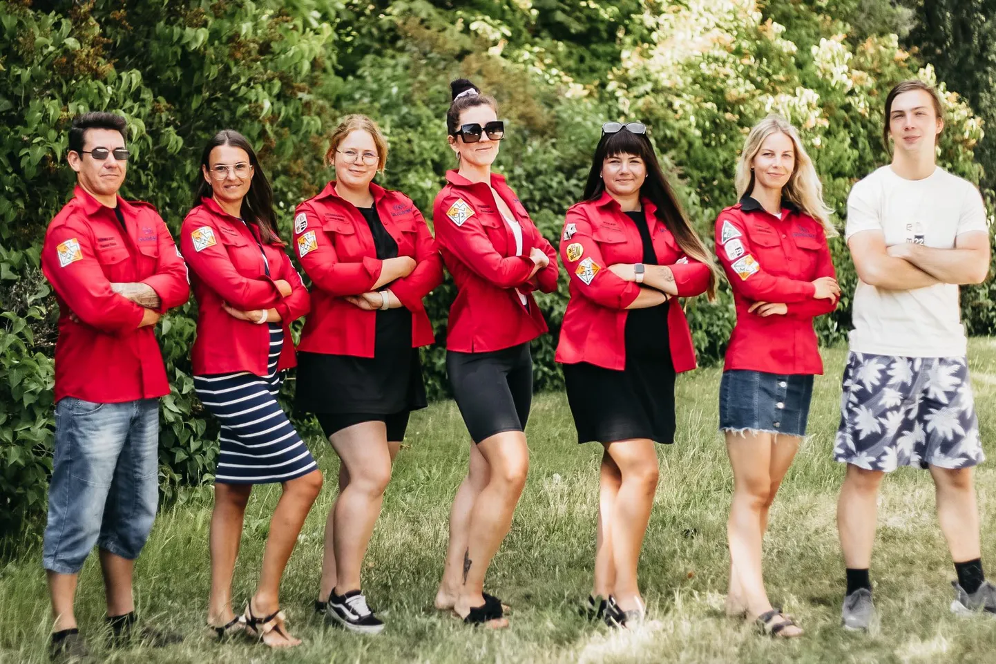 RÜHMAJUHID Vasakult: Renat Ränk, Karina Vaiksaar, Jane Süld, Marie Köster, Pille-Riin Laaneväli, Laura Karp, Bence Zoltán Kovács. Pildilt puudub Tiina Luks