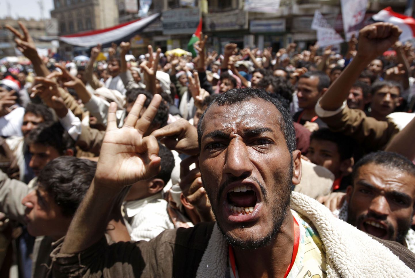 Valitsusvastane meeleavaldus pealinnas Sanaas.