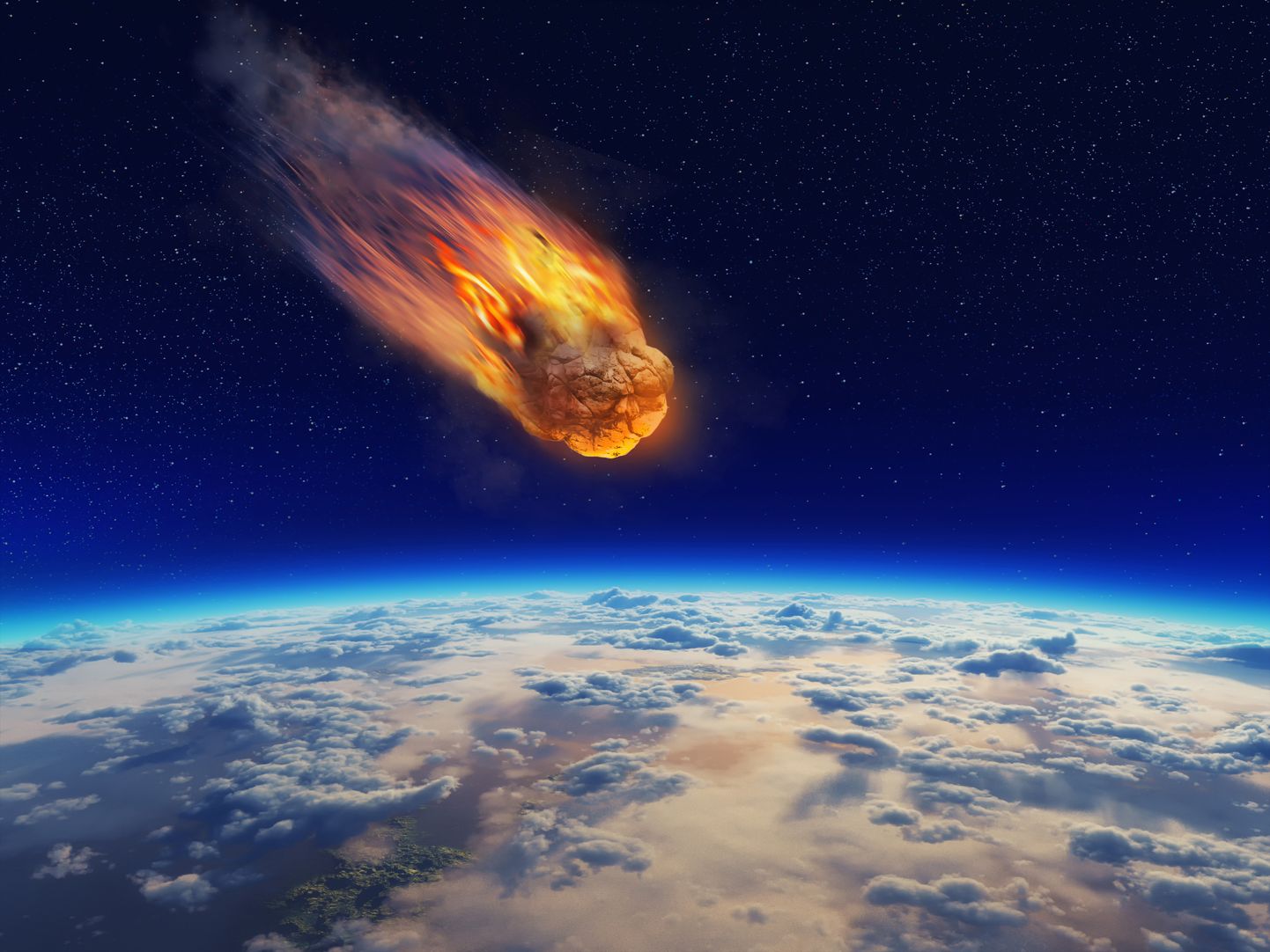 Meteorīts. Ilustratīvs attēls