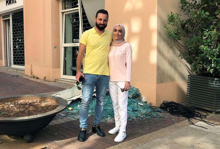 Israa Seblani ja ta abikaasa Ahmad Subeih. Foto on tehtud 5. augustil