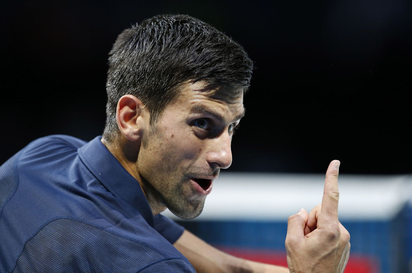 Novak Djokovic polnud kohtuniku tööga sugugi rahul.