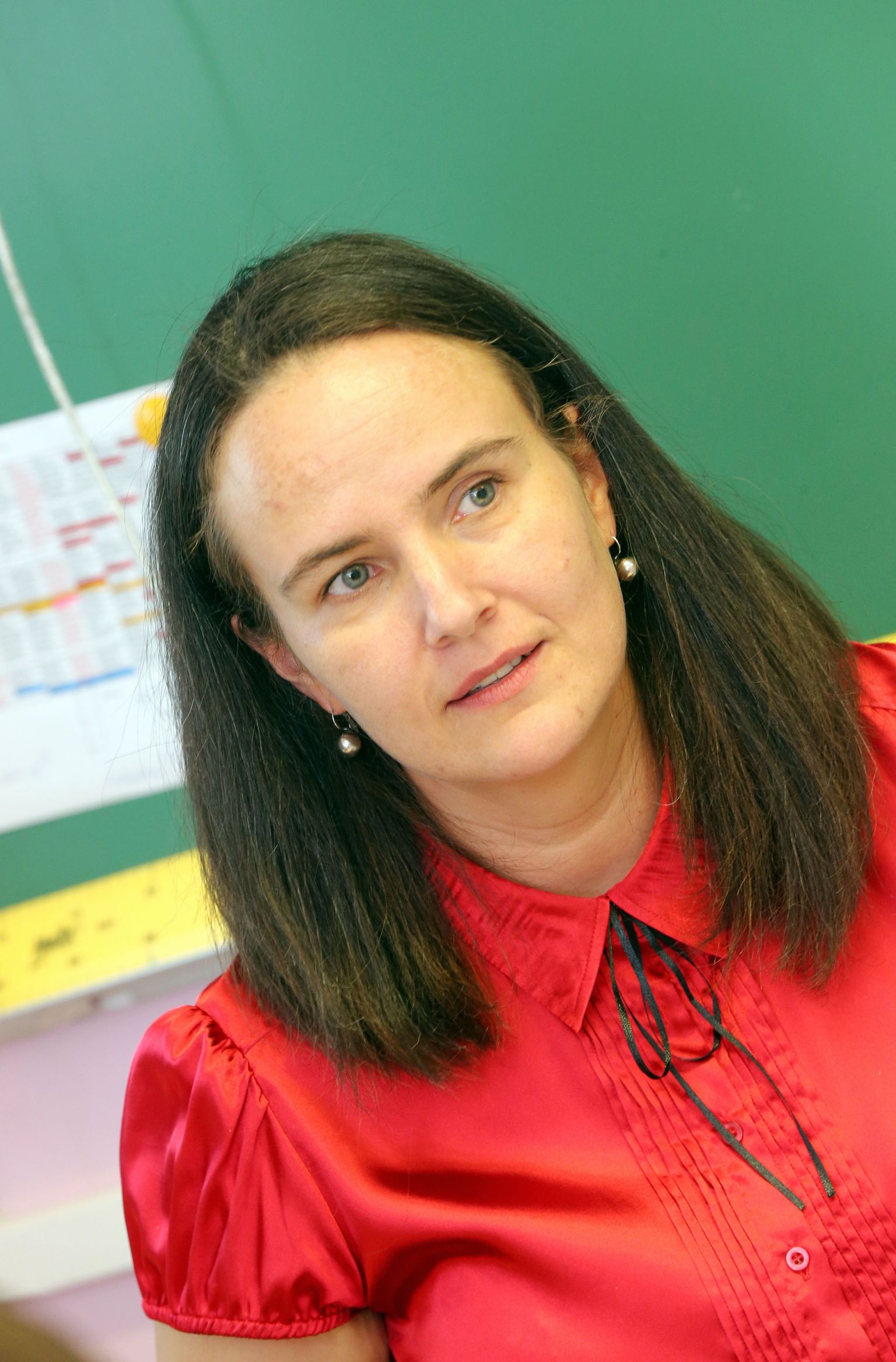 Sillaotsa kooli vene keele õpetaja Maiga Hallap püüab uute õpetamisviisidega teha keeleõpet huvitavamaks.