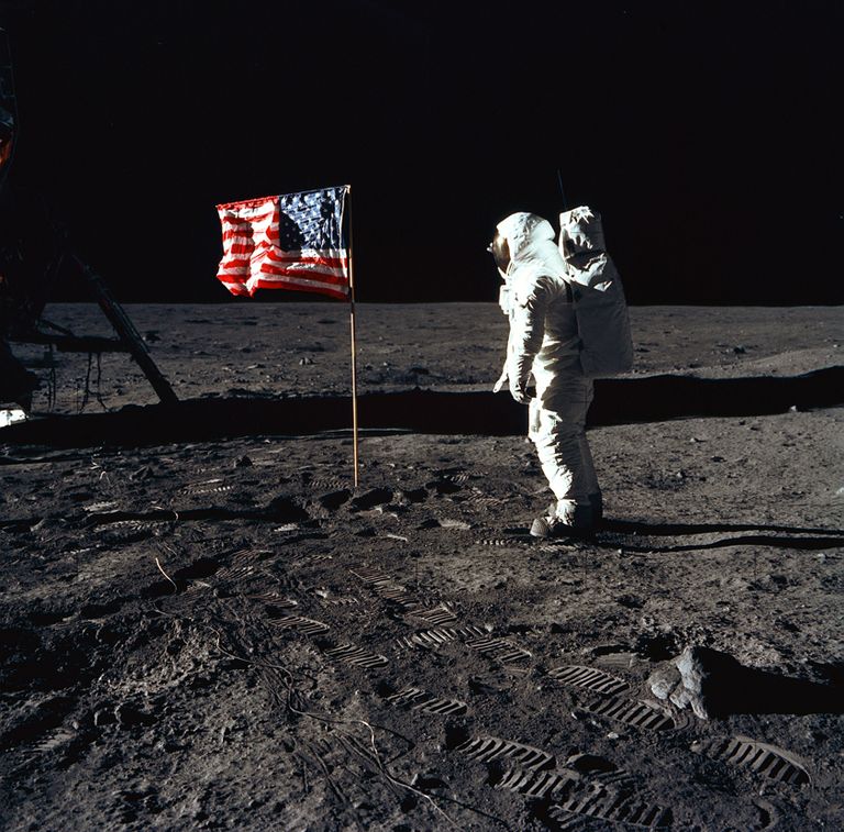 Apollo 11 astronaut Buzz Aldrin 1969. aastal Kuul