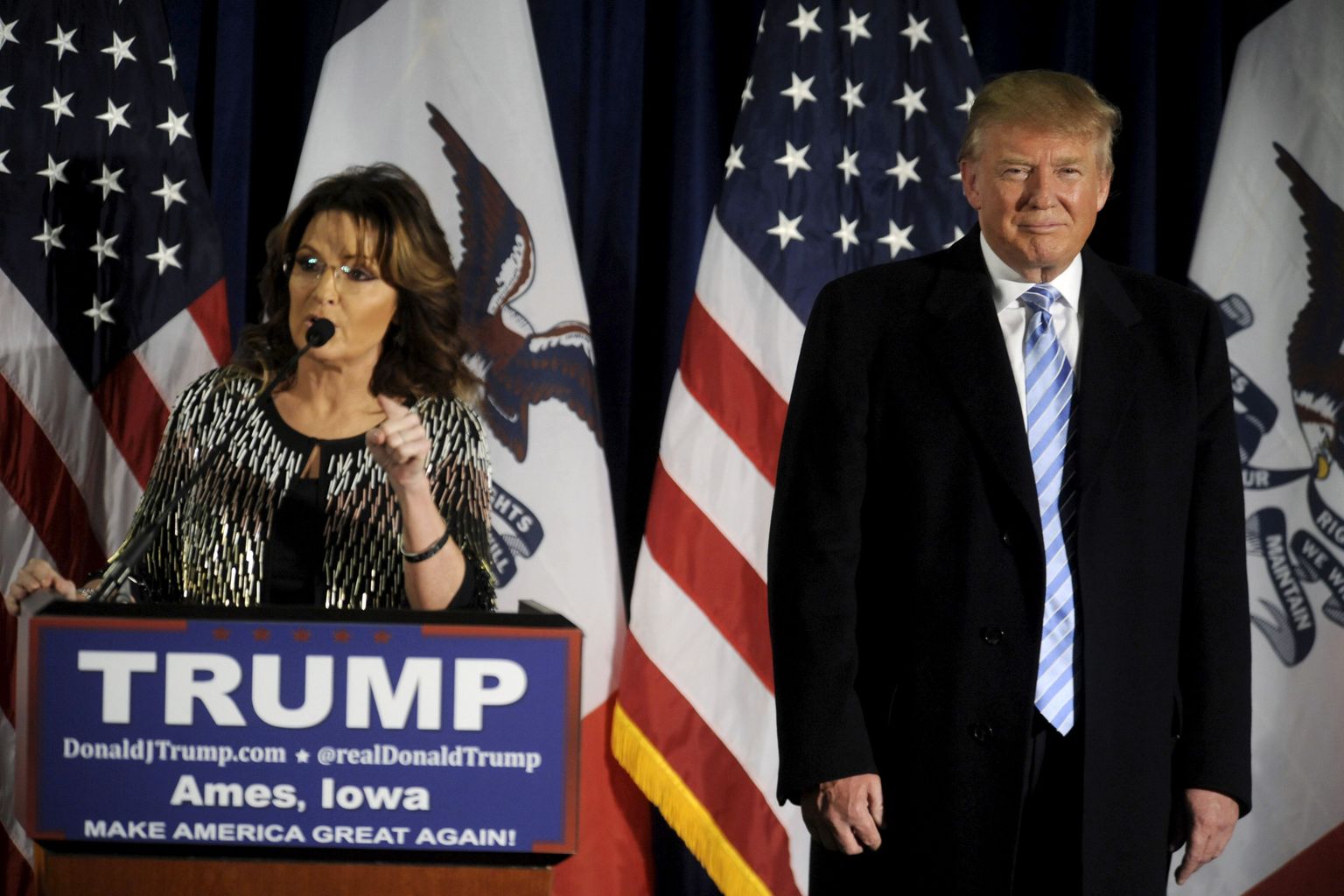 Sarah Palin ja Donald Trump.