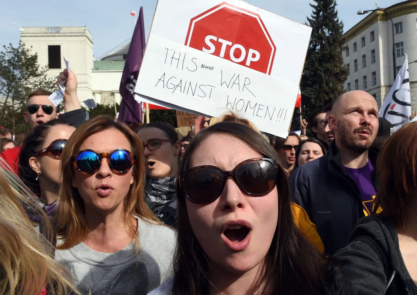 Abordivastane protest Varssavis.