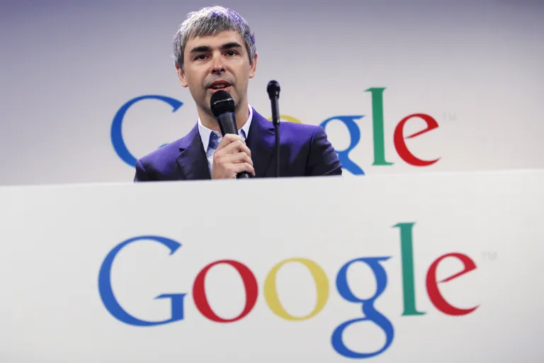 Google'i tegevjuht Larry Page 21. mail 2012 Google'i peakorteris New Yorgis pressikonverentsil
