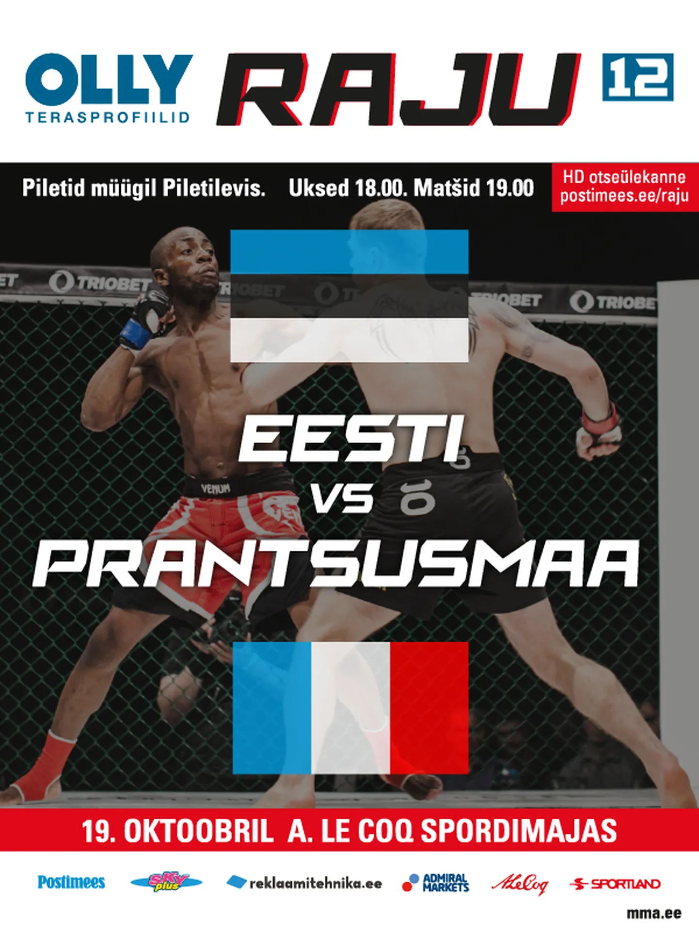 Pildil Henri Hiiemäe (EST) vs Pascal Louissaint (FRA).