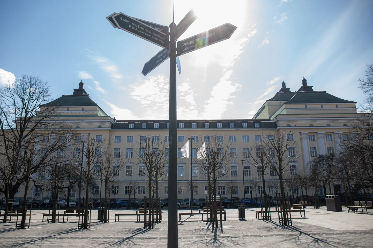 Rahvusooper Estonia juurdeehituse asukoht.