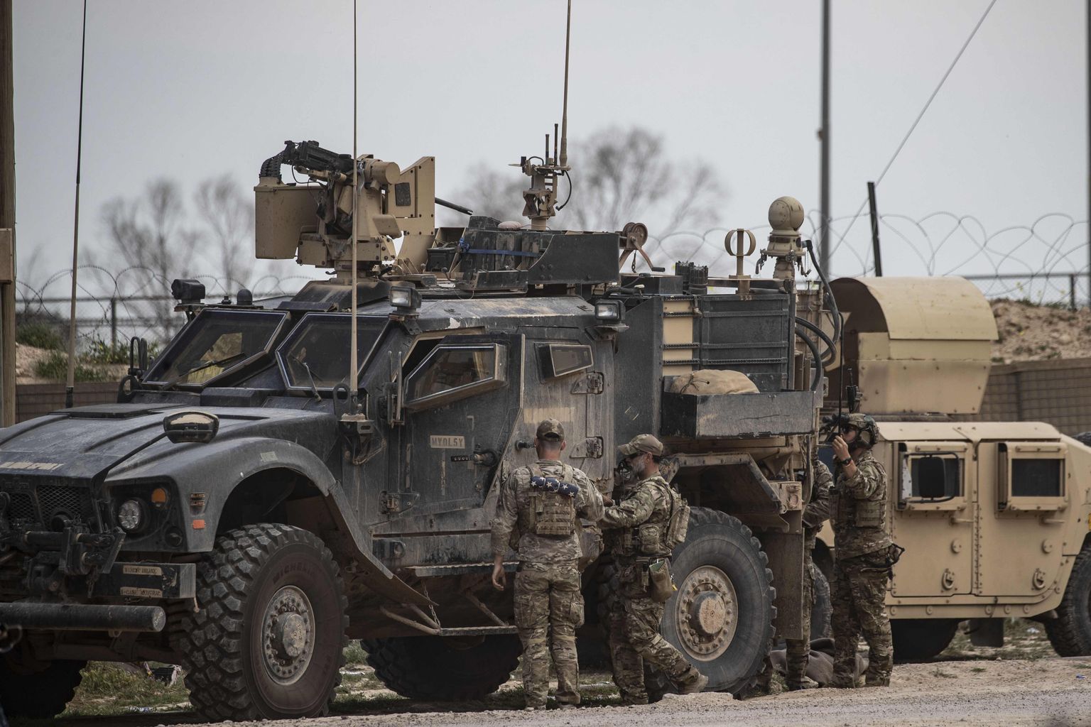 USA sõdurid tänavu 23. märtsil Süüria idaosas Deir Ezzori provintsis Omari naftavälja lähedal.