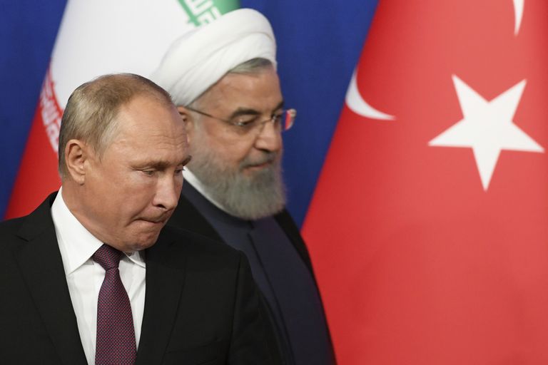 Vene riigipea Vladimir Putin ja Iraani president Hassan Rouhani.