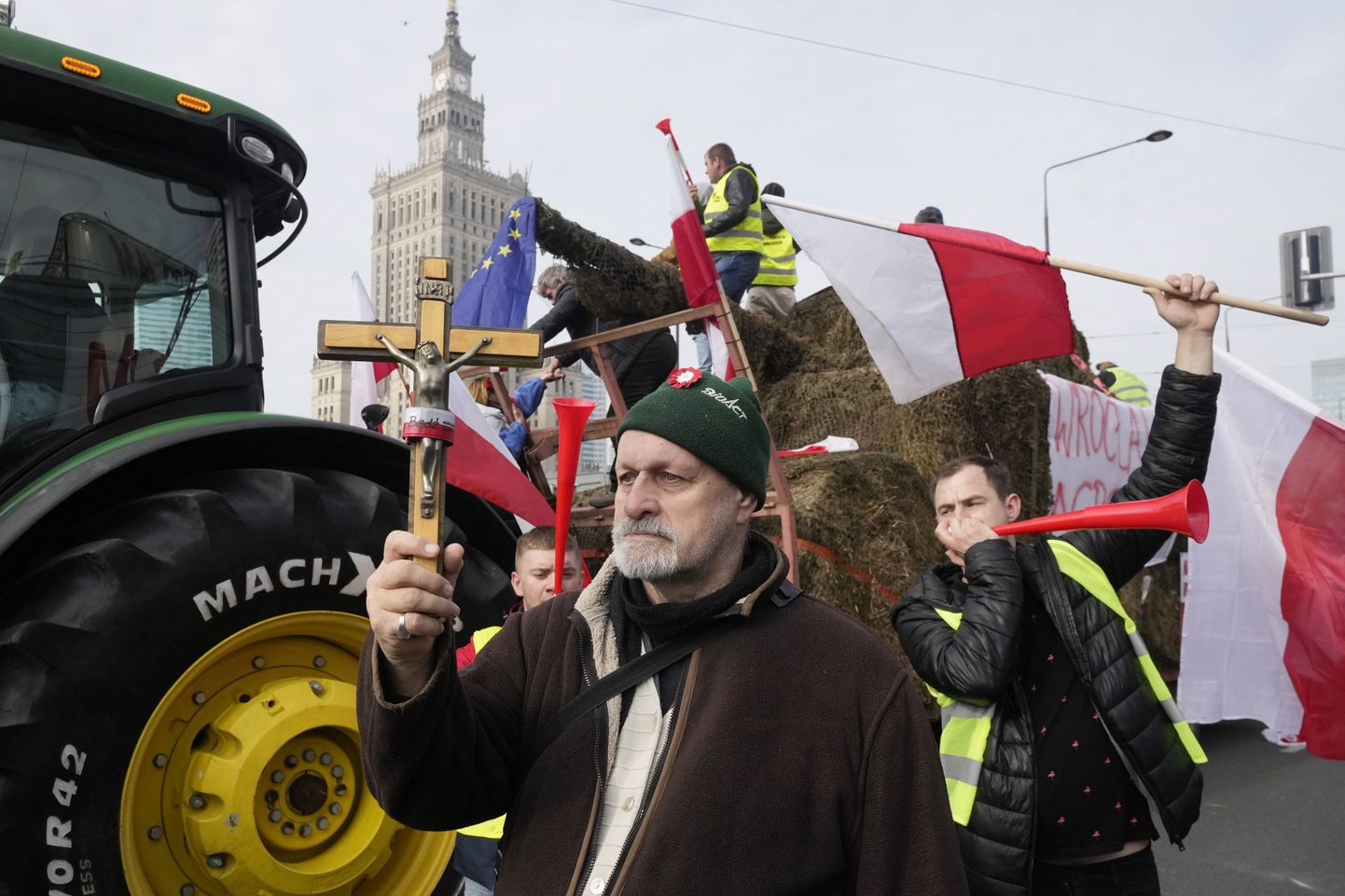 Акция протеста польских фермеров.