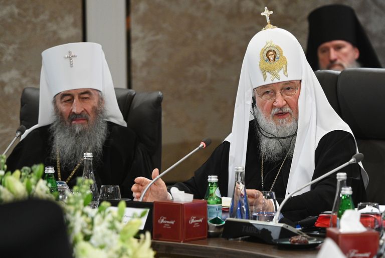 Митрополит Киевский и всея Украины Онуфрий с патриархом Кириллом в Аммане, февраль 2020