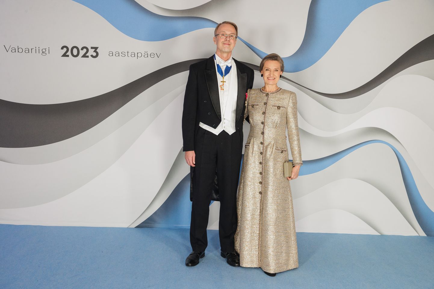 Айво Орав со своей женой Маре Орав на президентском приеме в прошлом году.