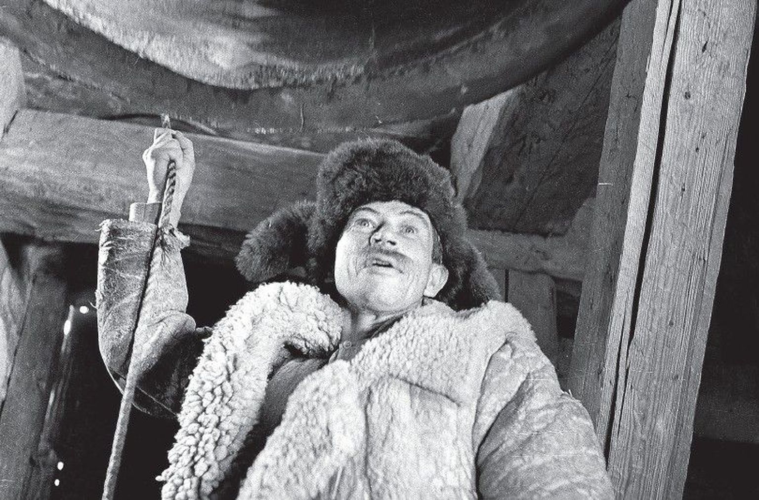 Kaljo Kiisk kellamees Lible rollis mängufilmis «Kevade» (1969)