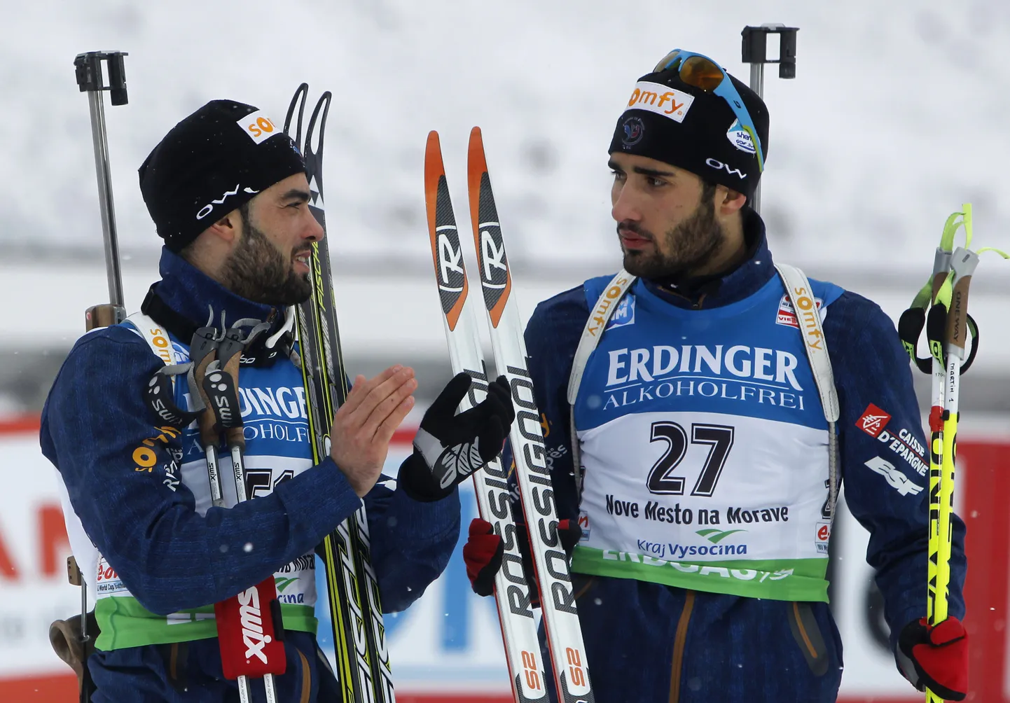 Simon (vasakul) ja Martin Fourcade.