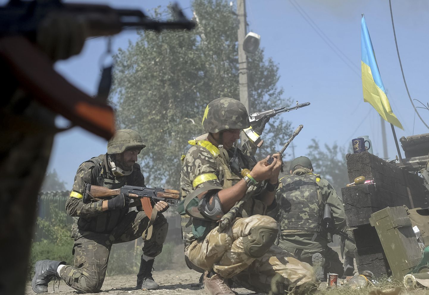 Ukraina sõdurid lahingus Ilovaiski lähedal.