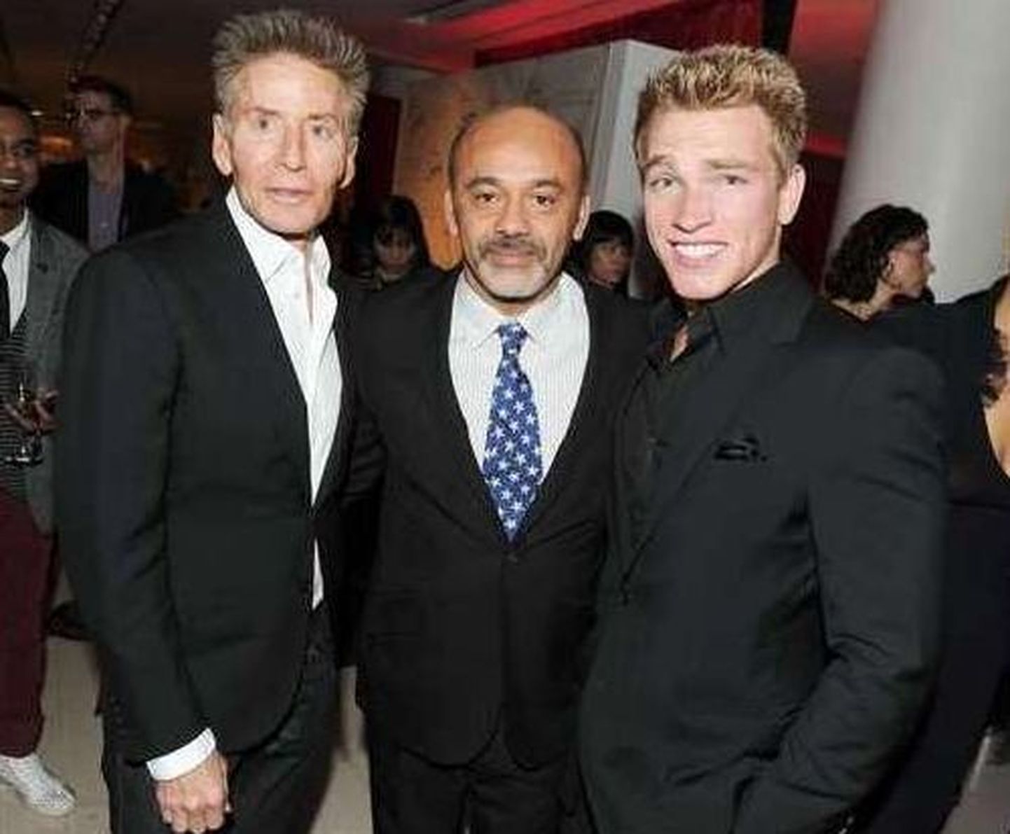 Calvin Klein (vasakul), Christian Louboutin ja Nick Gruber