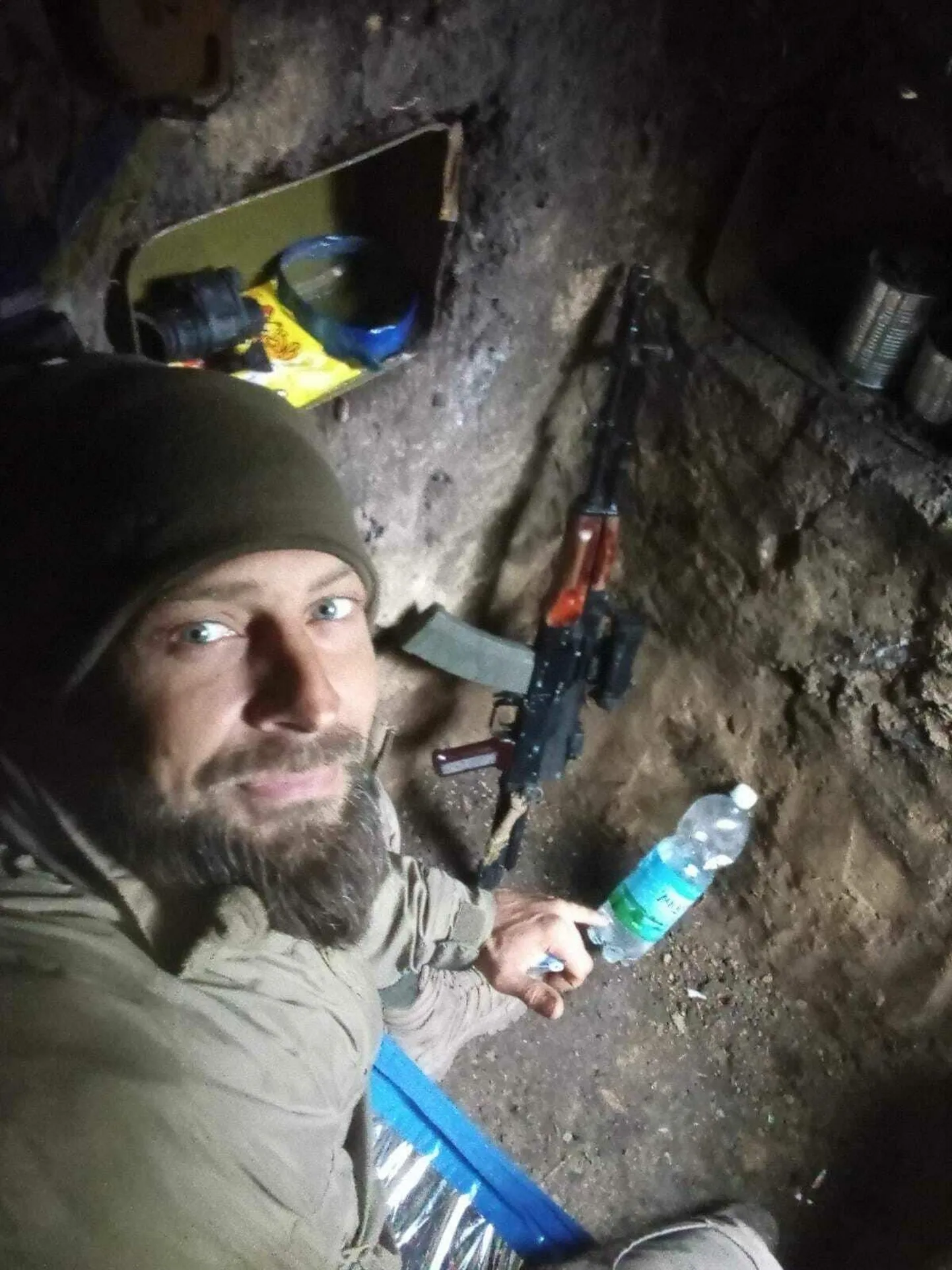 Martini Jääger in the positions of his unit in the Kharkiv region a week before his death.