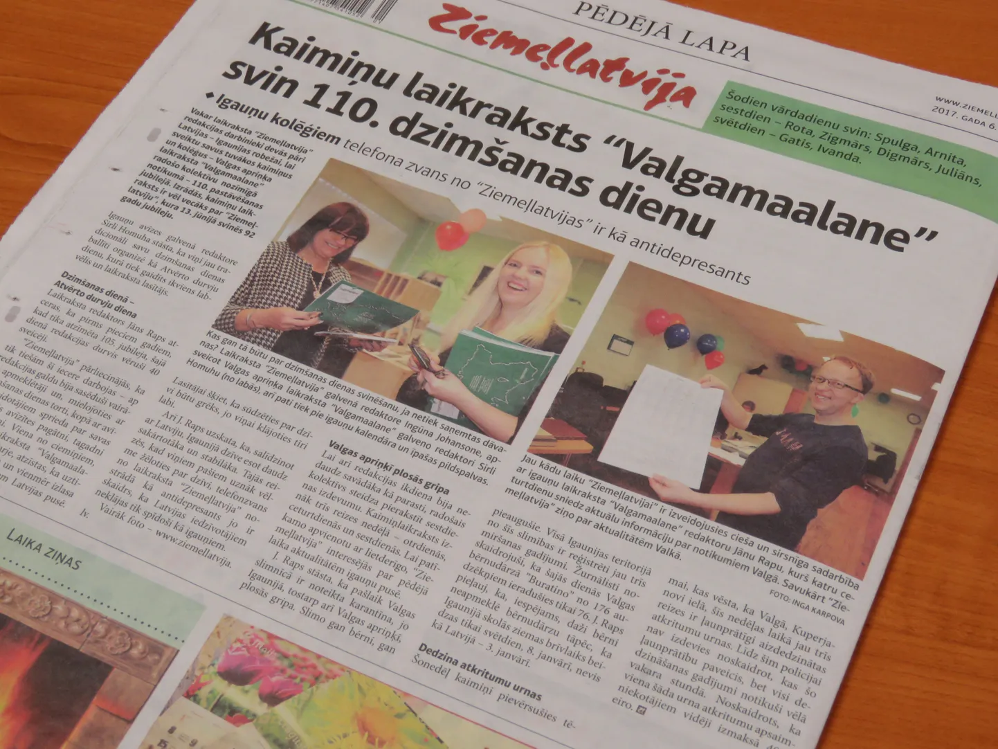 6. jaanuari Ziemeļlatvija