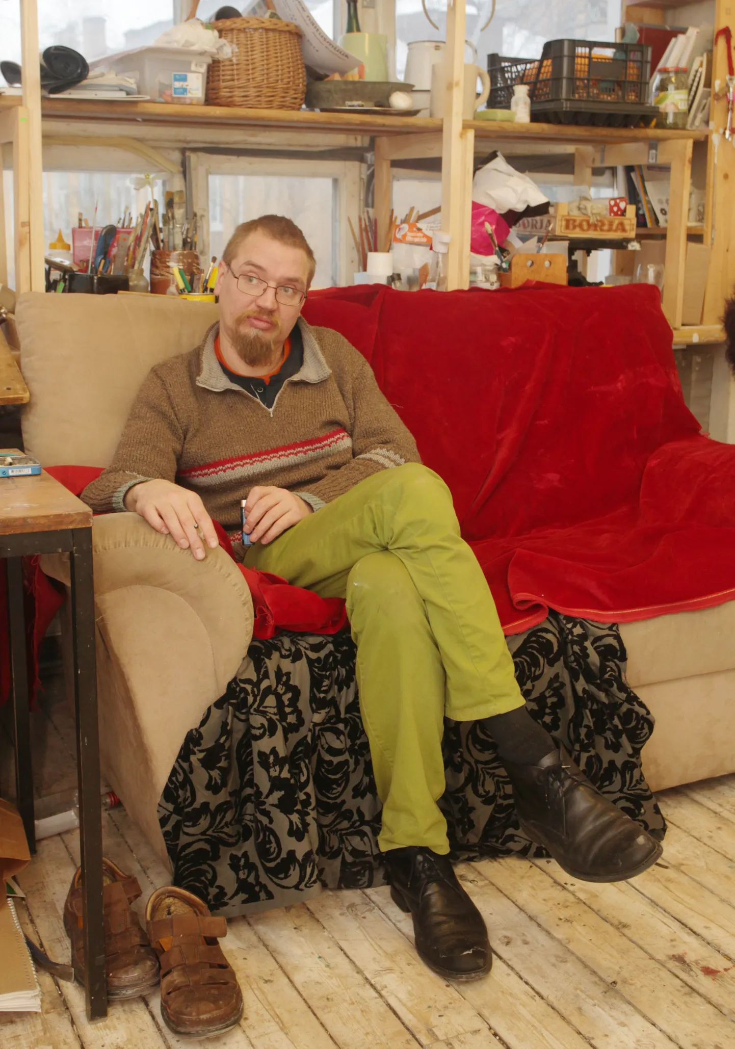 Peeter Krosmann ateljees.