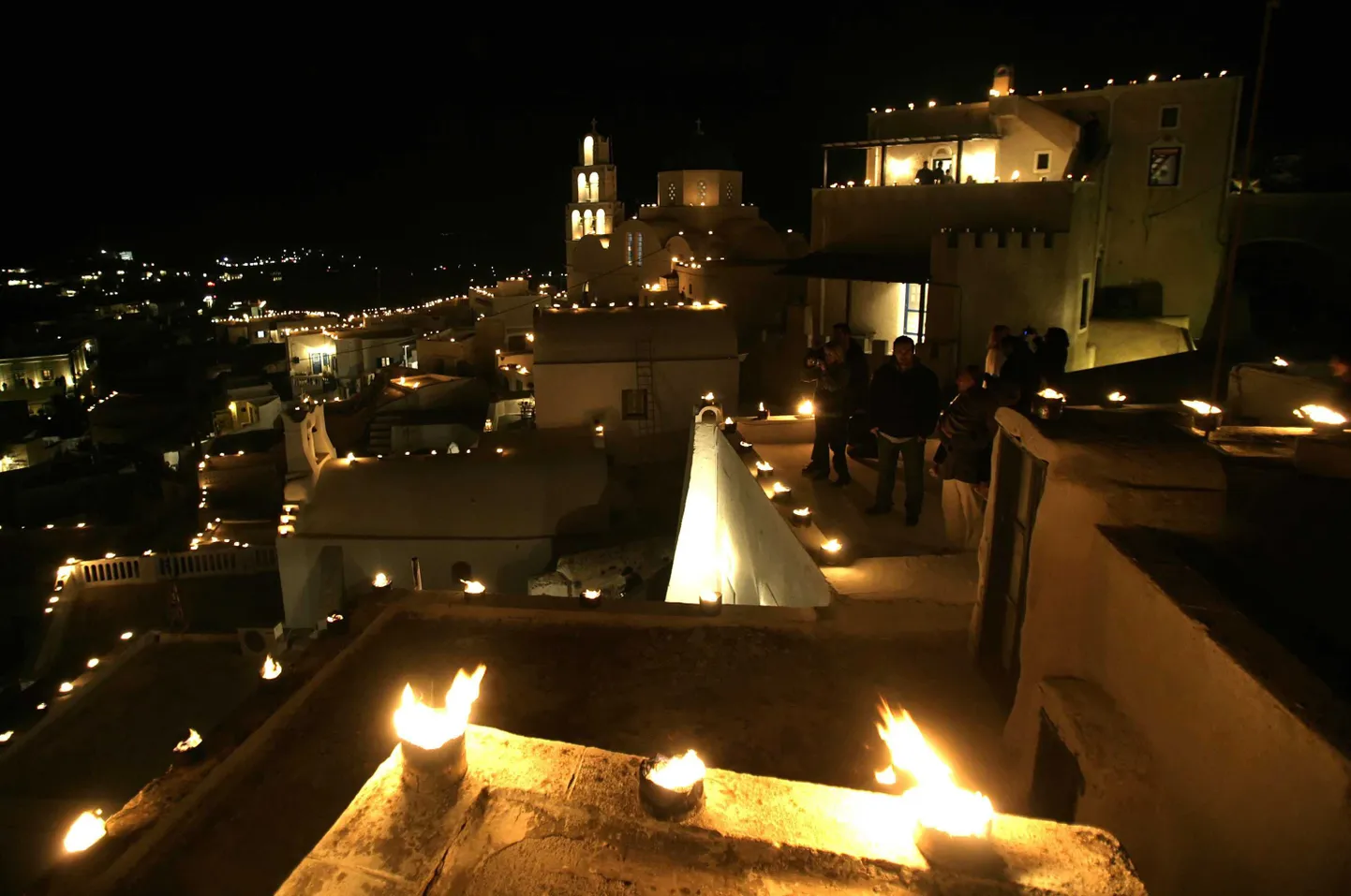 Pyrgose küla Santorini saarel.