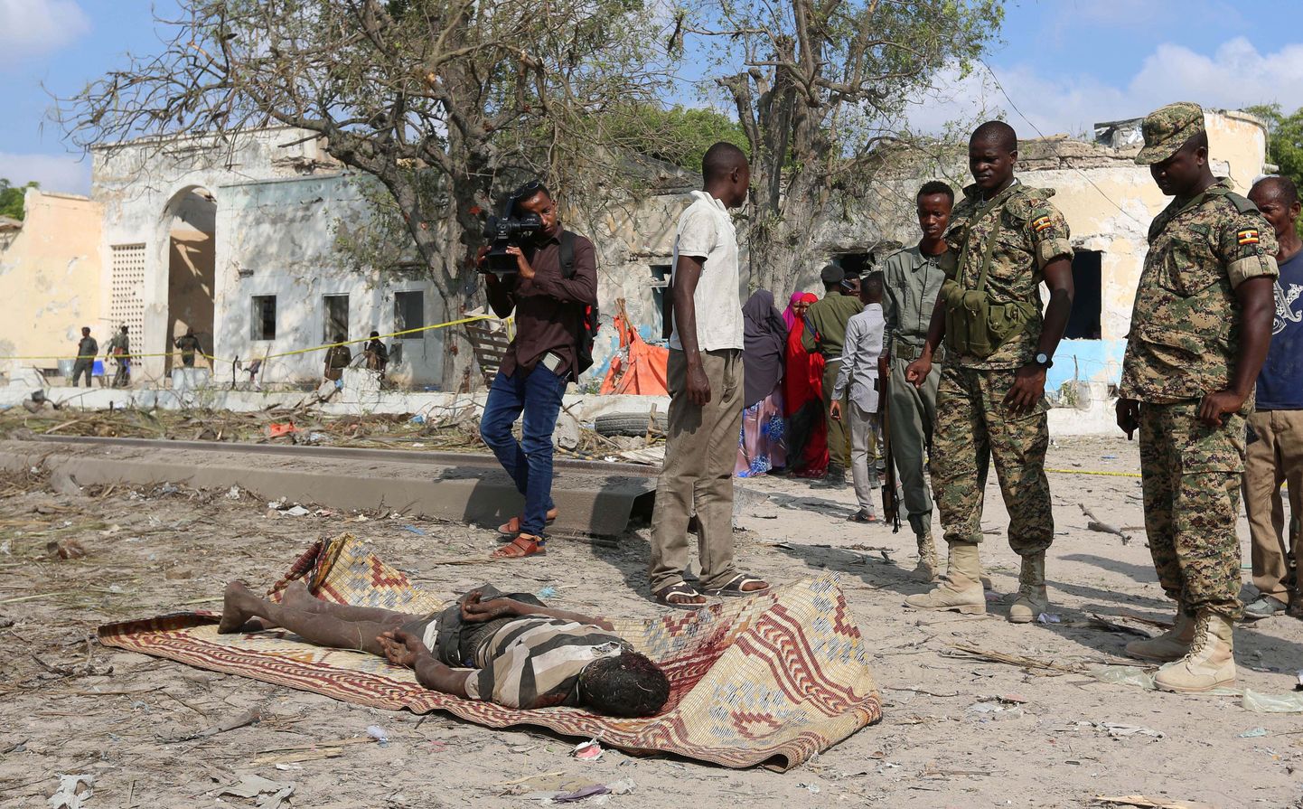 Somaalias toimunud terrorrirünnaku sündmuspaik.