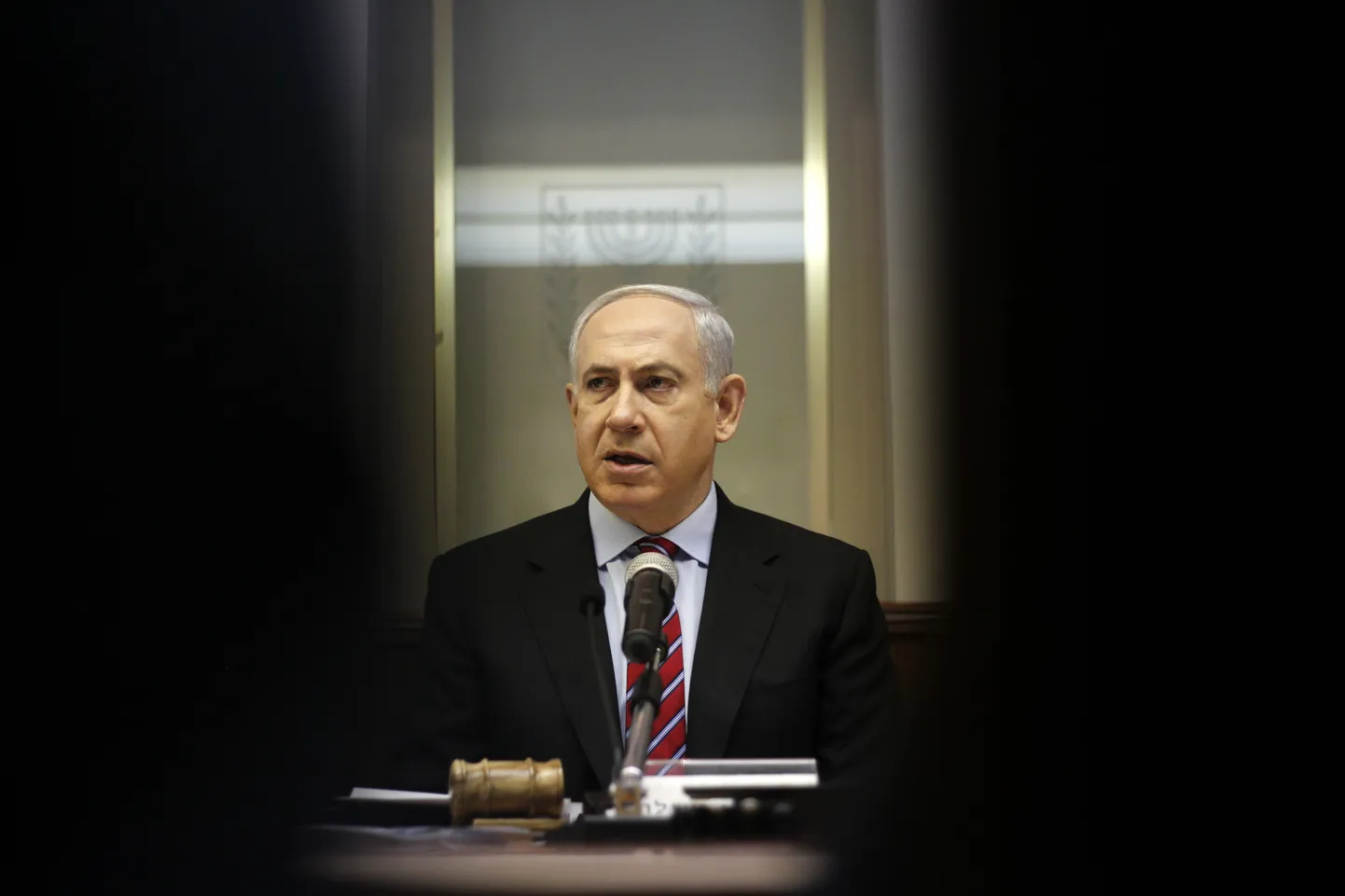 Iisraeli peaminister Benjamin Netanyahu juhtimas iganädalast kabinetiistungit Jeruusalemmas asuvas büroos.