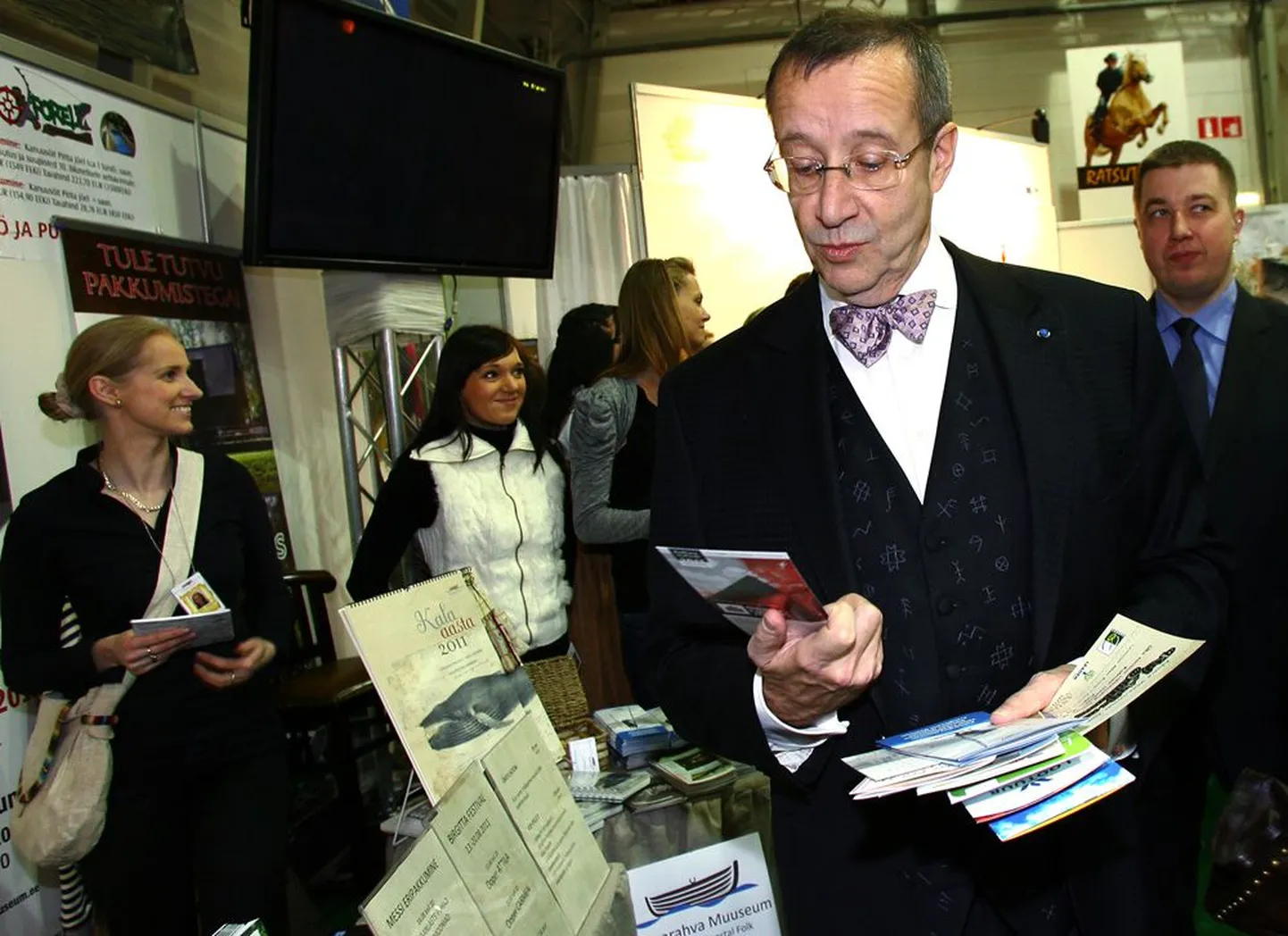 President Toomas Hendrik Ilves tundis messil huvi, mis võimalusi pakutakse Eestis puhkamiseks.