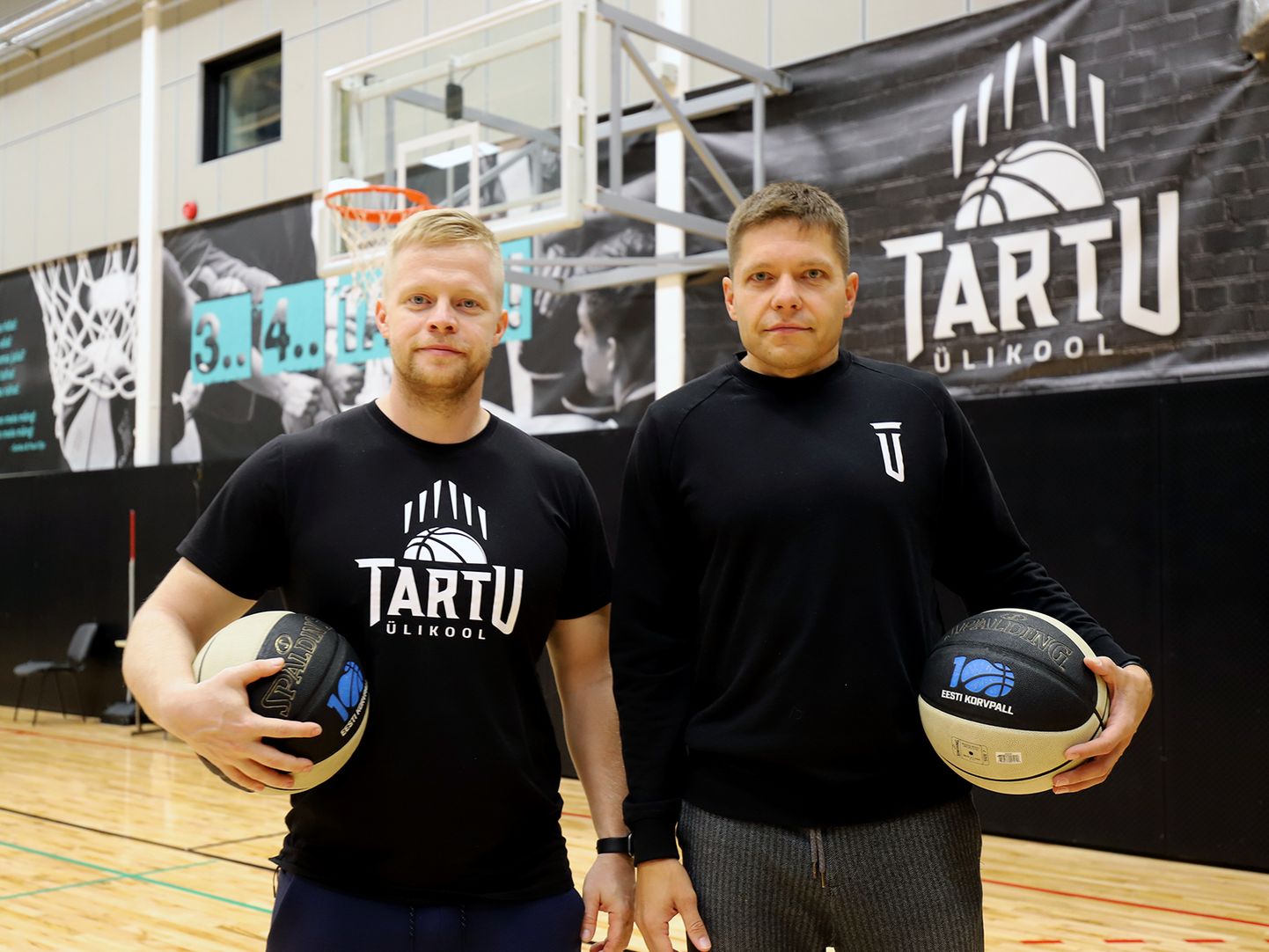 Seni Delta Spordiklubi juhtinud Esko Tõnisson (vasakul) ja TÜASKi juht Gert Prants usuvad, et kahe klubi jõude ühendamine aitab arendada korvpalli Tartumaal veel paremini.