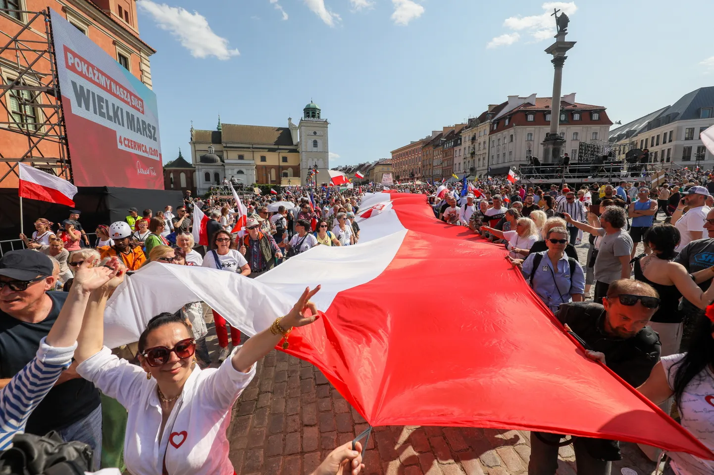 Poola opositsioonierakondade meeleavaldus Varssavis, 4. juunil 2023. a.