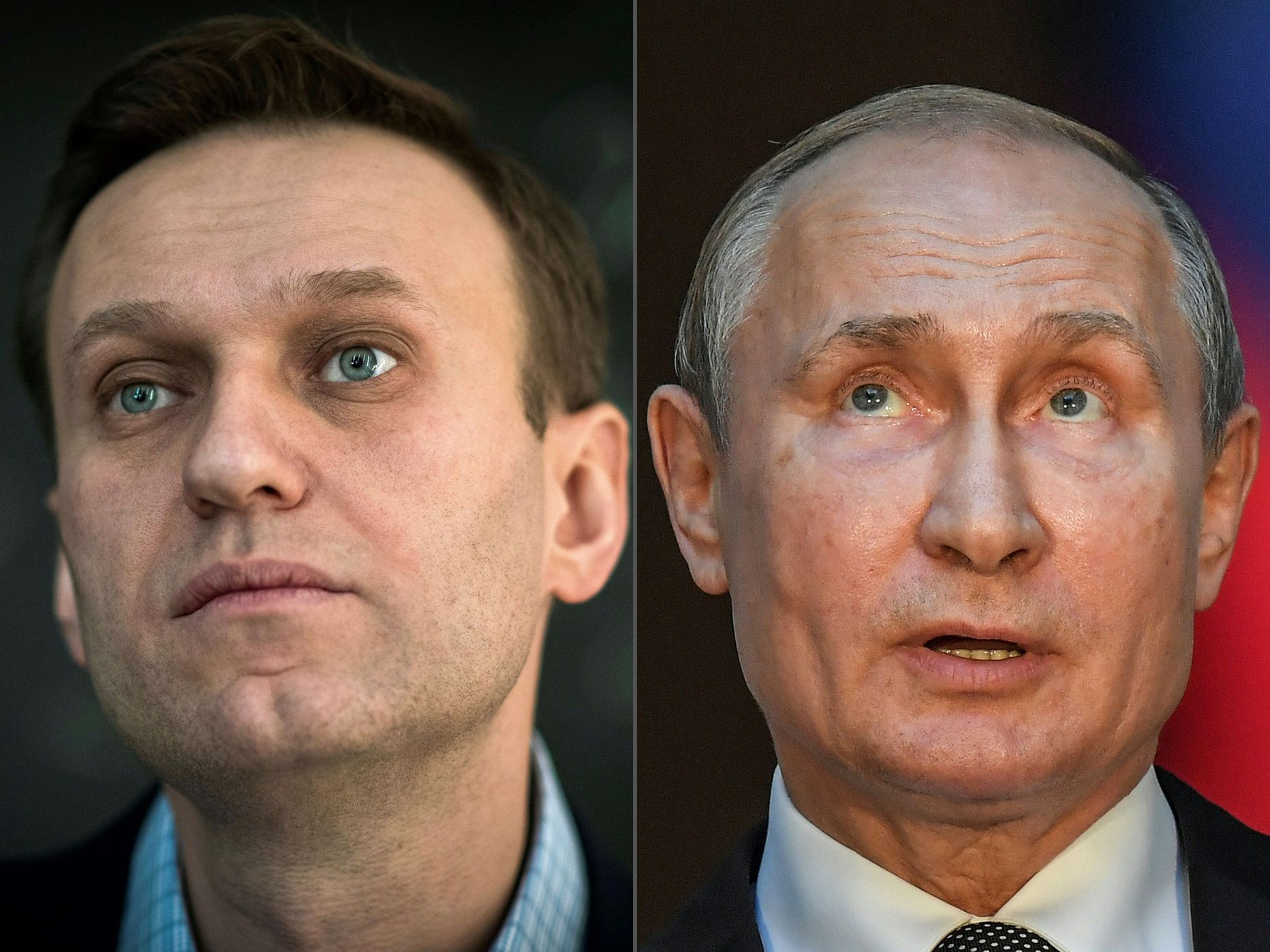 Venemaa opositsioonijuht Aleksei Navalnõi (vasakul) ja Venemaa president Vladimir Putin
