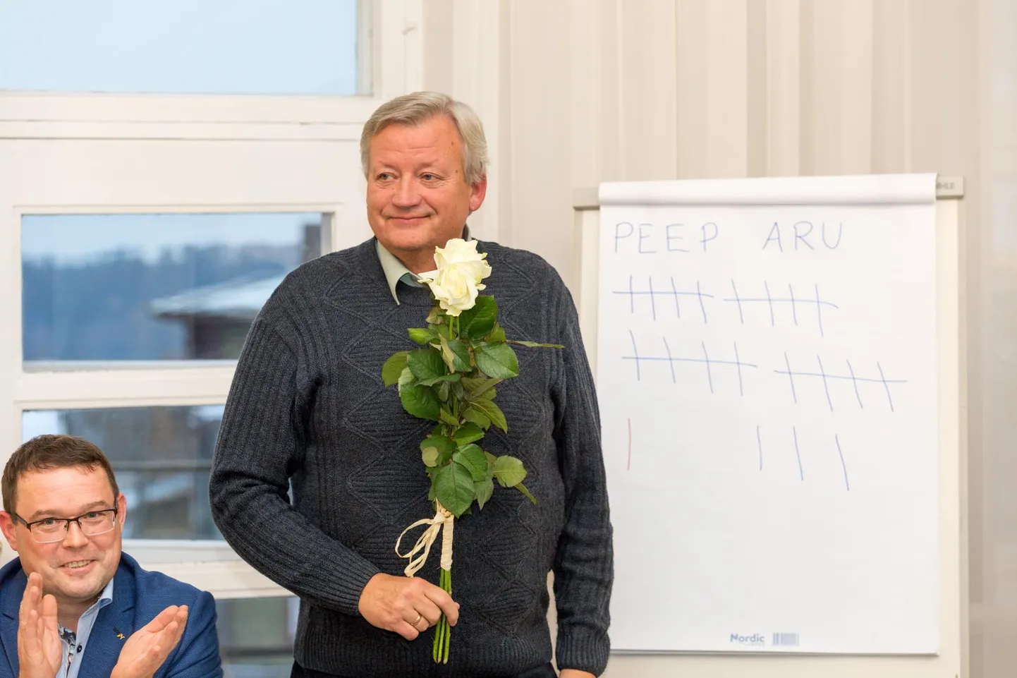 Reformierakondlane Peep Aru andis neljapäeval teada, et lahkub volikogust ja poliitikast. Pildil Aru linnavolikogu eelmise, XVI koosseisu esimesel istungil 2017. aastal.