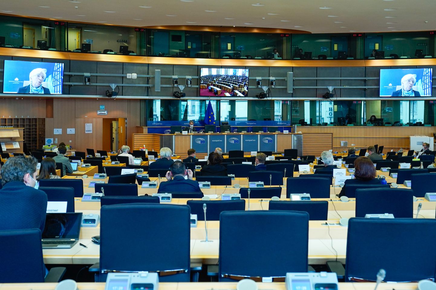 Vaade europarlamendi saali.
