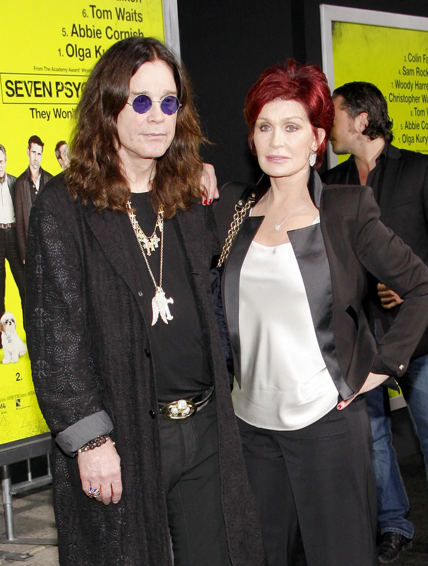 Ozzy ja Sharon Osbourne punasel vaibal.