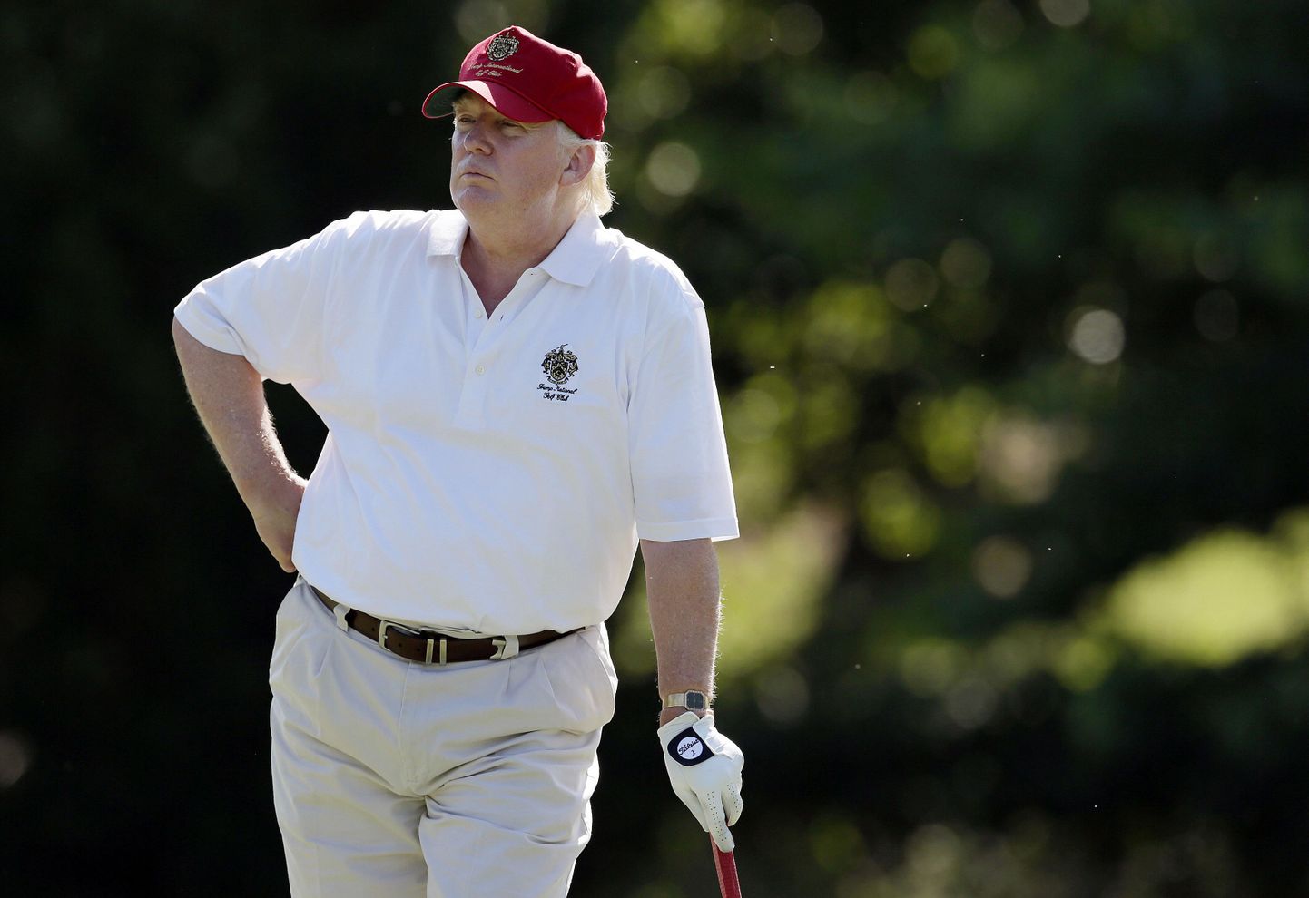 Donald Trump golfiväljakul.